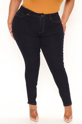 Level Up Stretch Skinny Jeans - Dark Wash Ins Street